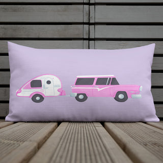 Gone Camping Teardrop Trailer Premium Pillow