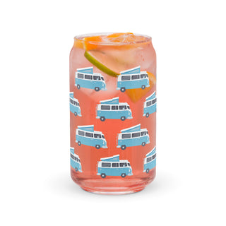 Gone Camping Camper Can-shaped glass